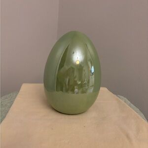 Hobby Lobby Metallic Green Ceramic Egg